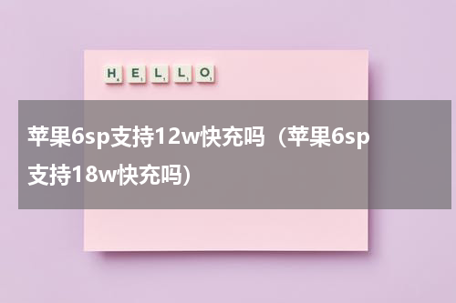 苹果6sp支持12w快充吗(苹果6sp支持18w快充吗)