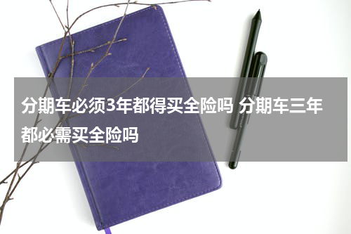 分期车必须3年都得买全险吗 分期车三年都必需买全险吗