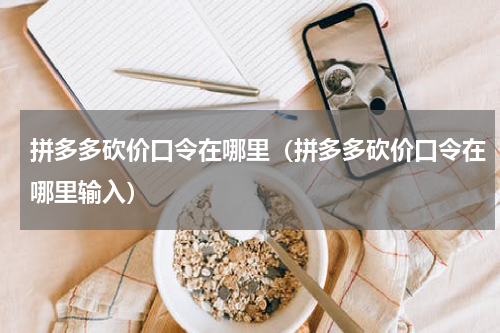 拼多多砍价口令在哪里(拼多多砍价口令在哪里输入)