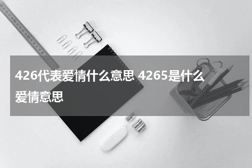 426代表爱情什么意思 4265是什么爱情意思