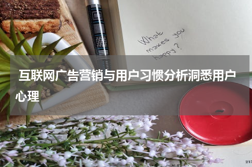 互联网广告营销与用户习惯分析洞悉用户心理