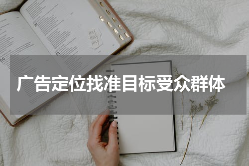 广告定位找准目标受众群体