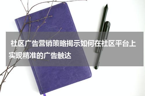 社区广告营销策略揭示如何在社区平台上实现精准的广告触达